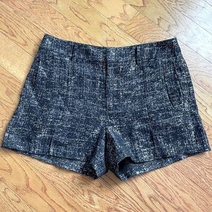 Broadway & Broome Navy Gold Metallic Dress Shorts Madewell, 6